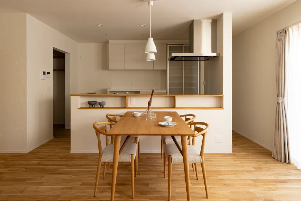 アイランド風対面キッチン