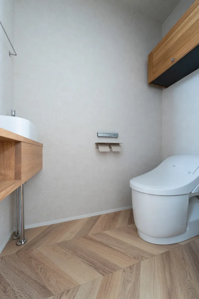 寝室と水回りがつながる動線のある家