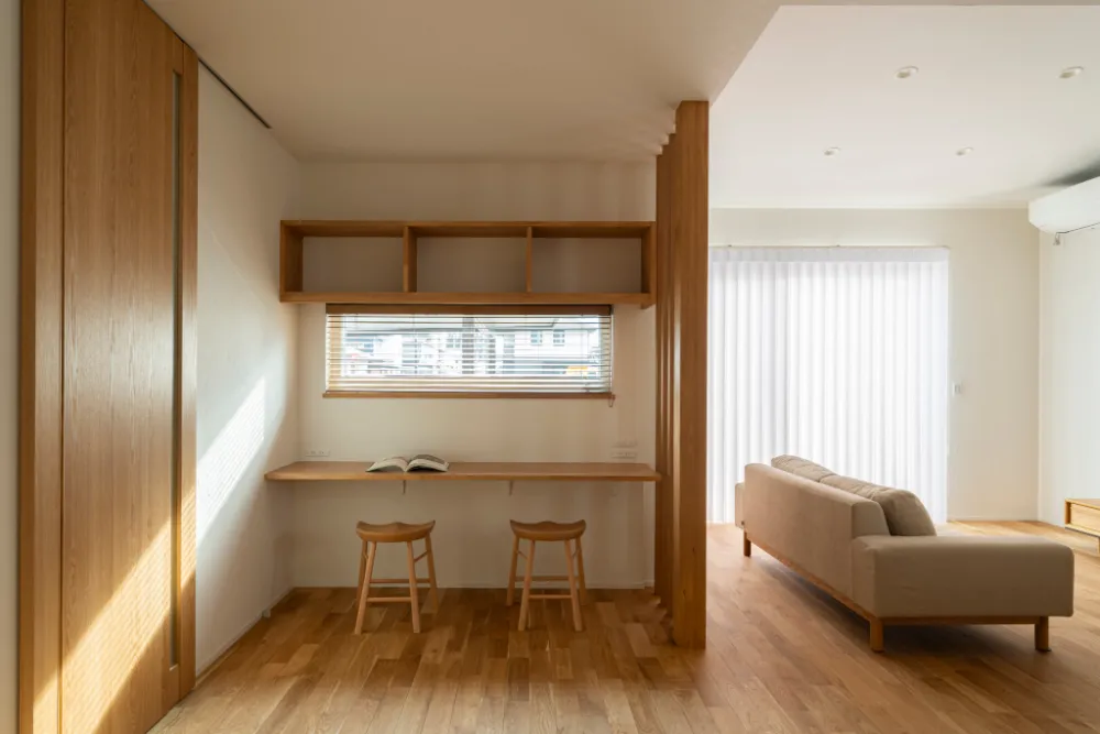 寝室と水回りがつながる動線のある家