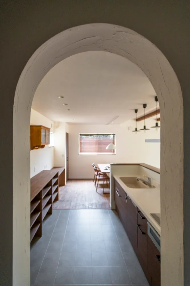 カリフォルニアスタイルの収納・生活動線重視の家