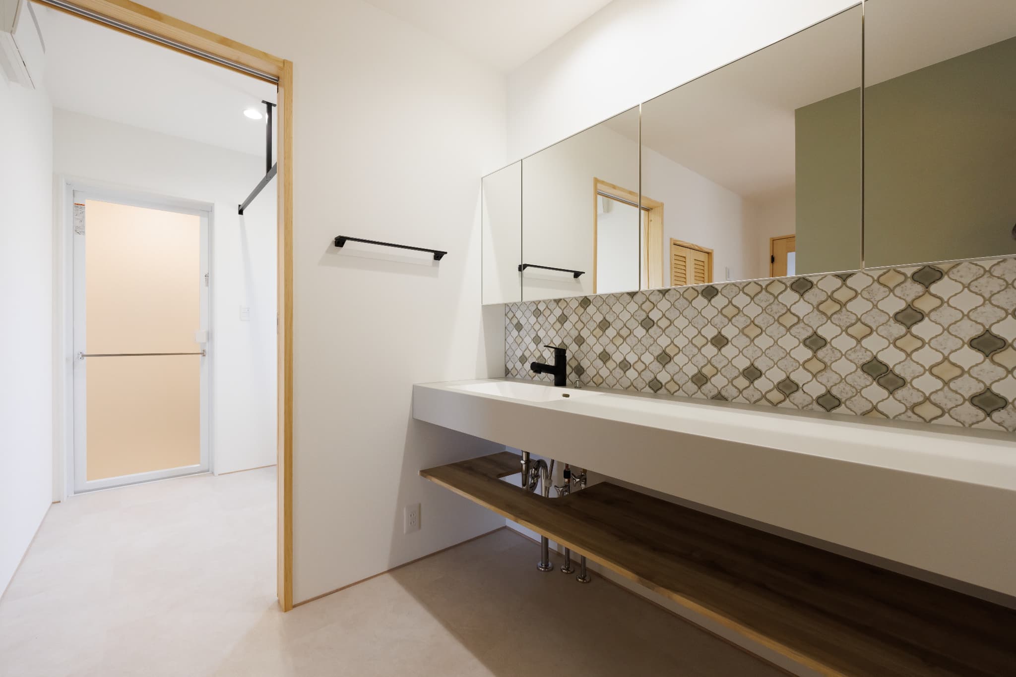 憧れの造作の独立洗面