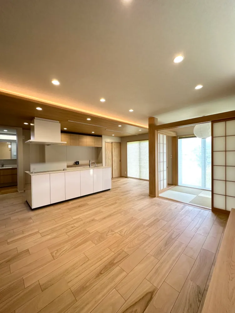 木のぬくもりを感じられるLDK