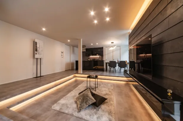 間接照明で心落ち着くLDK