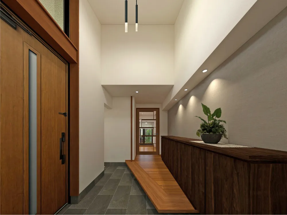 玄関から続く“ただいま動線”