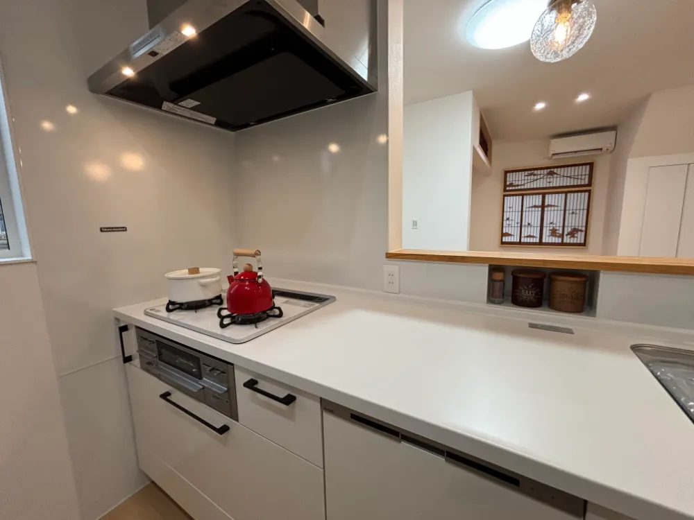 ガスコンロを採用したキッチン