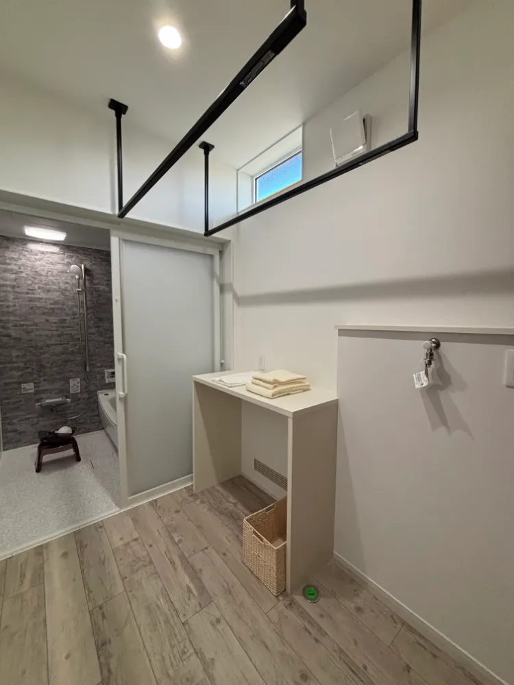 洗濯はここで完結！洗濯脱衣室