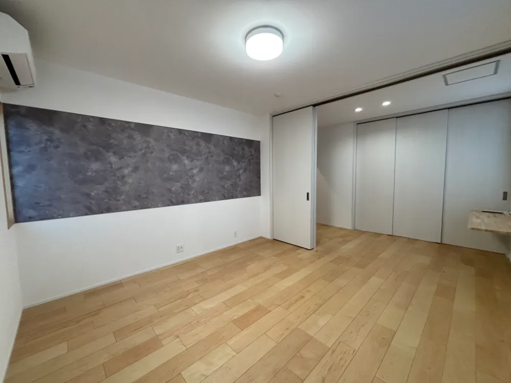 壁見切り材を使って、空間にアクセントを◎