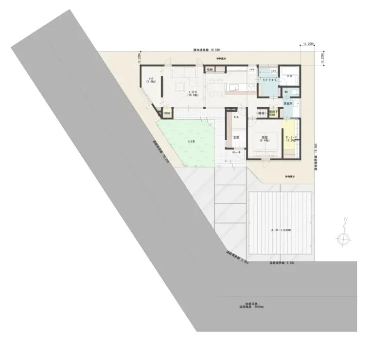 開放的なＬＤＫと「秘密基地」のようなヌック。平屋のように暮らせる住まい（富山市婦中町 ）